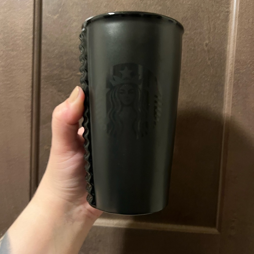 Starbucks matte black travel hot mug